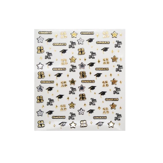 Graduation Nail Stickers, 117ct.